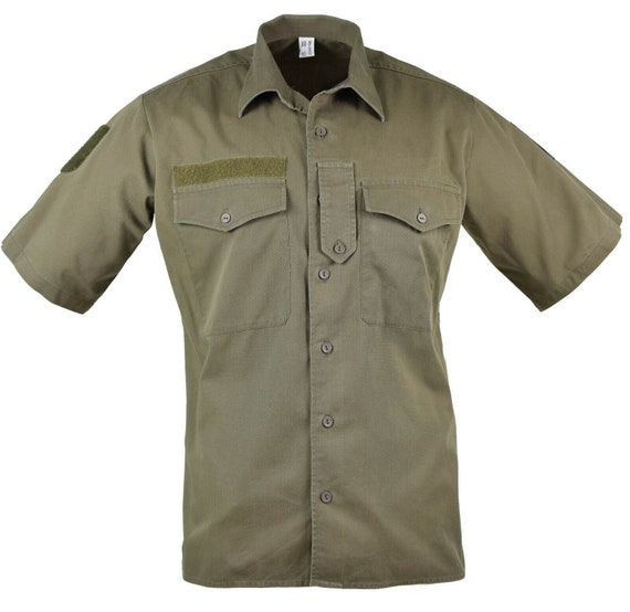 Original Austrian Army Combat Shirt OD Olive drab Field BDU Long Sleeves Genuine Military Issue 