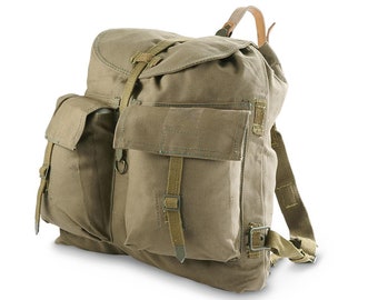 Original Czech army vintage rucksack with Y straps suspenders M60 canvas bag Vintage backpack NEW