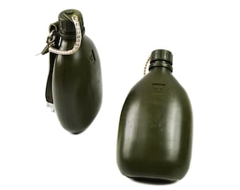 Original Swedish Army Canteen webbing belt Water Bottle Military surplus green