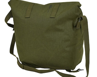 Original Danish Military Shoulder bag Roll-top Nylon  PVC coated Olive