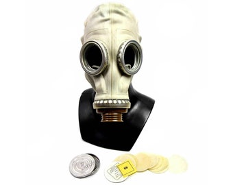 Cold war era Soviet russian military gas mask GP5 + antifog lenses Genuine surplus respiratory protection NEW Halloween costume decor
