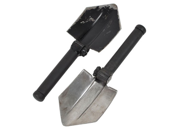 オリジナルデンマーク軍用折りたたみ式ブラックグロックシャベル