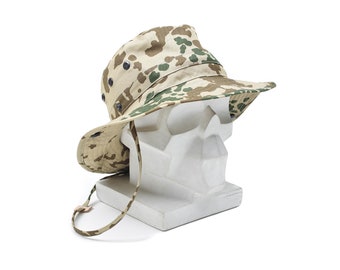 Original German Army tropical camo boonie hat camping hunting outdoor military summer cap NEW
