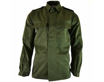 Original vintage Belgian army field jacket military fieldshirt jacket olive NEW