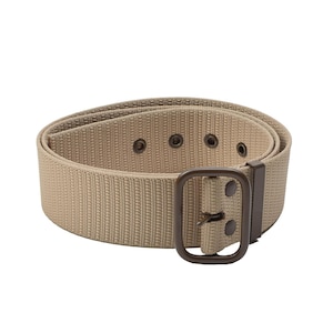 Original Czech Military tactical pants belt canvas khaki thorn brown buckle NEW