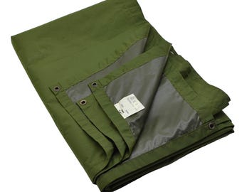 Original Danish Military Waterproof Tarpaulin Poliamide 175x275cm Green