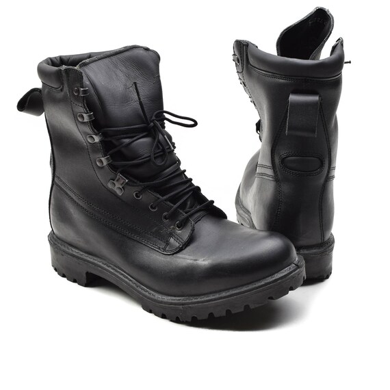 Genuine British Military Black Boots Durable Cold Weather Etsy