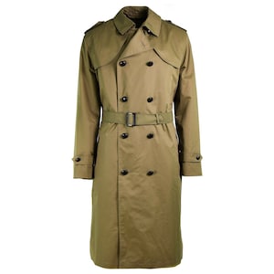 Genuine Dutch army Coat Khaki long officer trench coat with lining NEW