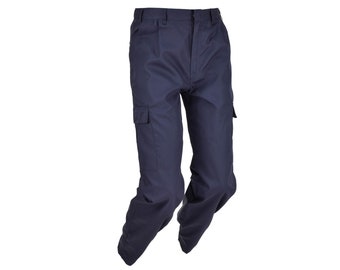 Genuine British ISS blue work pants surplus cargo trousers in blister NEW