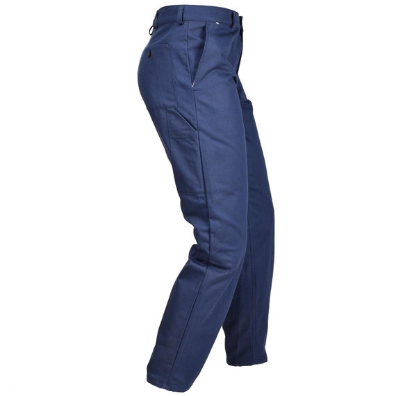 Original Italian Military Work Pants Blue Surplus… - image 2