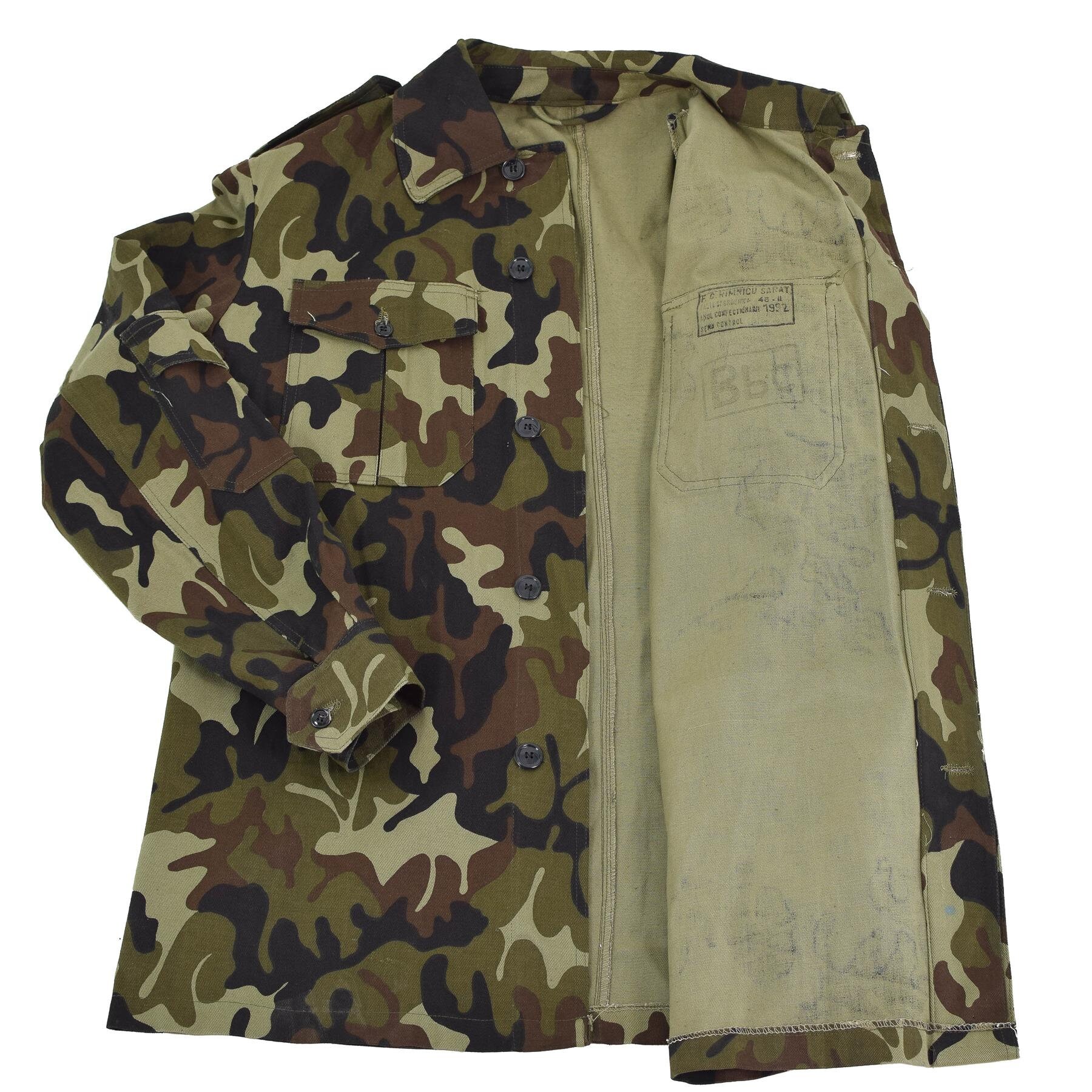 Original Romanian troops field jacket m93 camo leaf BDU parka military