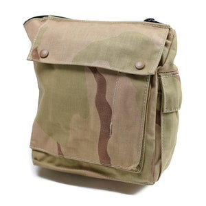 Genuine Dutch Army Gas mask bag Military Surplus Desert camouflage Shoulder pouch with waist starp NEW