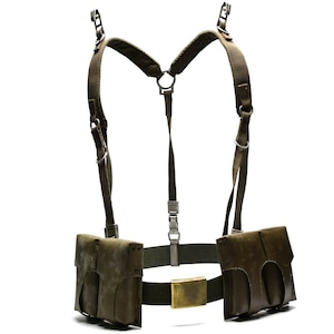 German army Y-strap suspenders belt webbing set system tactical harness pack kit