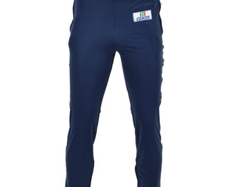 Genuine Italian Military Athletic Pants Esercito Logo Zip Ankle Cuffs Blue New