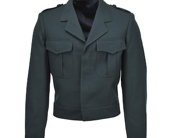 Veste chemisier originale de l'armée belge troupes de campagne blouson en laine décontracté vert NOUVEAU