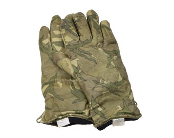 Genuine British military combat tactical leather gloves insulated MTP camouflage
