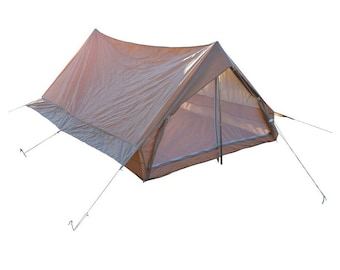 Genuine French army F1/F2 2-Person Tent Olive Beige France military surplus NEW