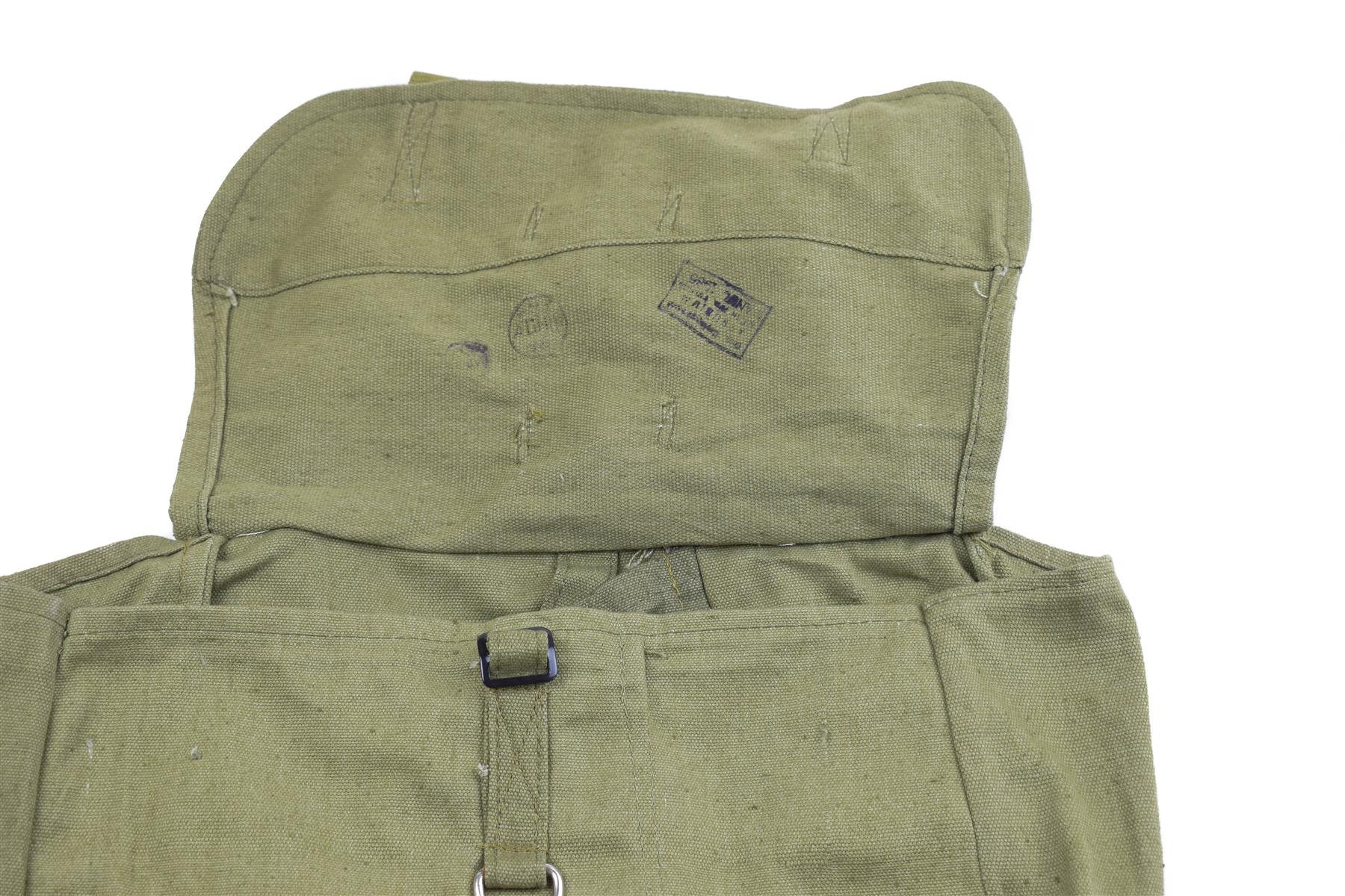 Genuine Romanian army bread bag military surplus Olive canvas haversack