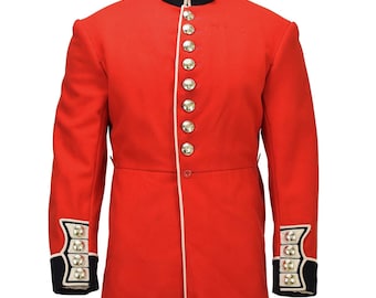 Original British Military Formal Jacket Golden Buttons Without Epaulettes Red