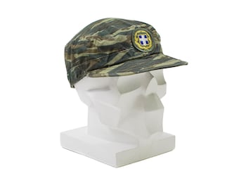 Original Greek army field troops cap lizard camo lightweight military summer cap