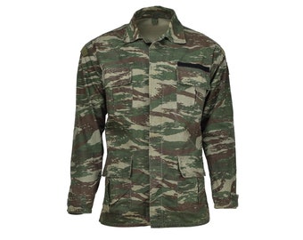 Genuine Greek military jacket lizard camo durable ripstop field tactical combat