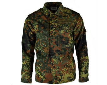 Original German army shirt zipped flecktarn camo tactical combat BW Army issue jacket