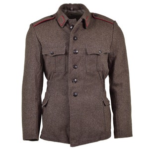 Genuine Bulgarian army wool jacket military-issue surplus uniform grey-brown