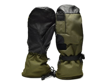 Original Dutch army Olive mittens Trigger finger military issue gore-tex gloves