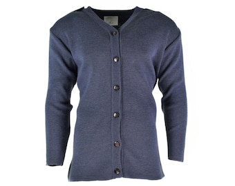 Original British army cardigan air force RAF women's sweater wool blue grey