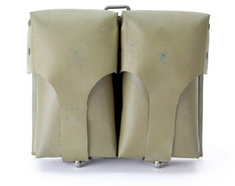 Original German army ammo magazines pouch double pvc coated mags mag Olive OD