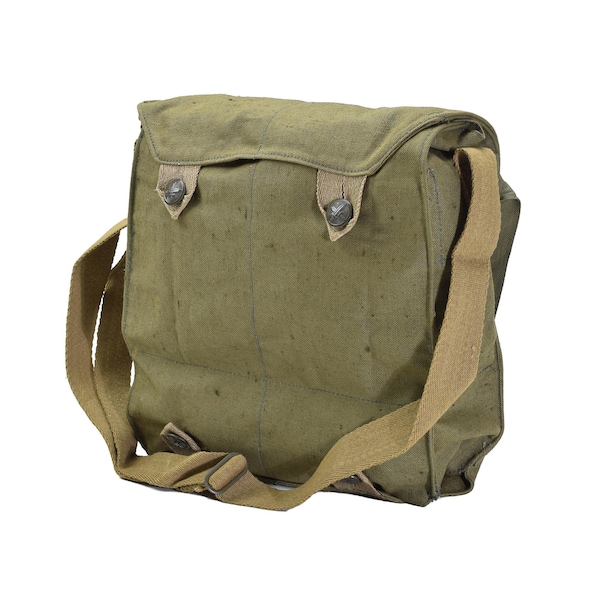 Original Czech Military gas mask shoulder bag green canvas vintage surplus NEW