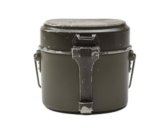 Original Austrian Military mess kit aluminum olive hiking camping cookware set genuine military surplus
