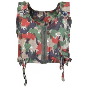 Original Swiss Army Combat TAZ 83 Camo Vest W Incorporated Daypack Switzerland Military Backpack
