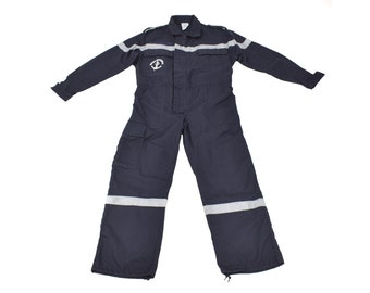 Genuine French navy coverall thermostable marine jumpsuit solid dark blue unused NEW