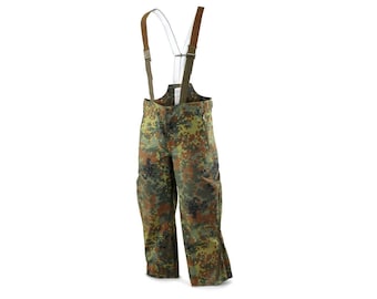 Genuine German army trousers GoreTex Bib n Brace Flecktarn pants overall NEW