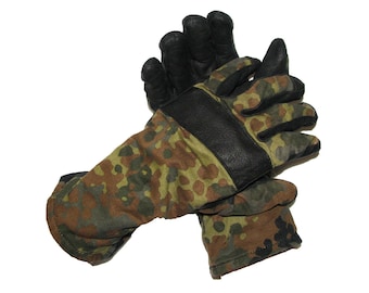Genuine German army flecktarn camo combat gloves BW military issue all purpose