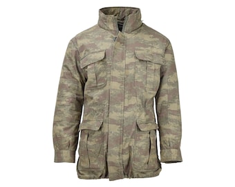 Original Turkish military paratroopers jacket parka camo ripstop lined army