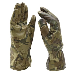 Genuine British MK II Combat leather gloves MTP camouflage warm lined gloves