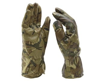 Genuine British MK II Combat leather gloves MTP camouflage warm lined gloves