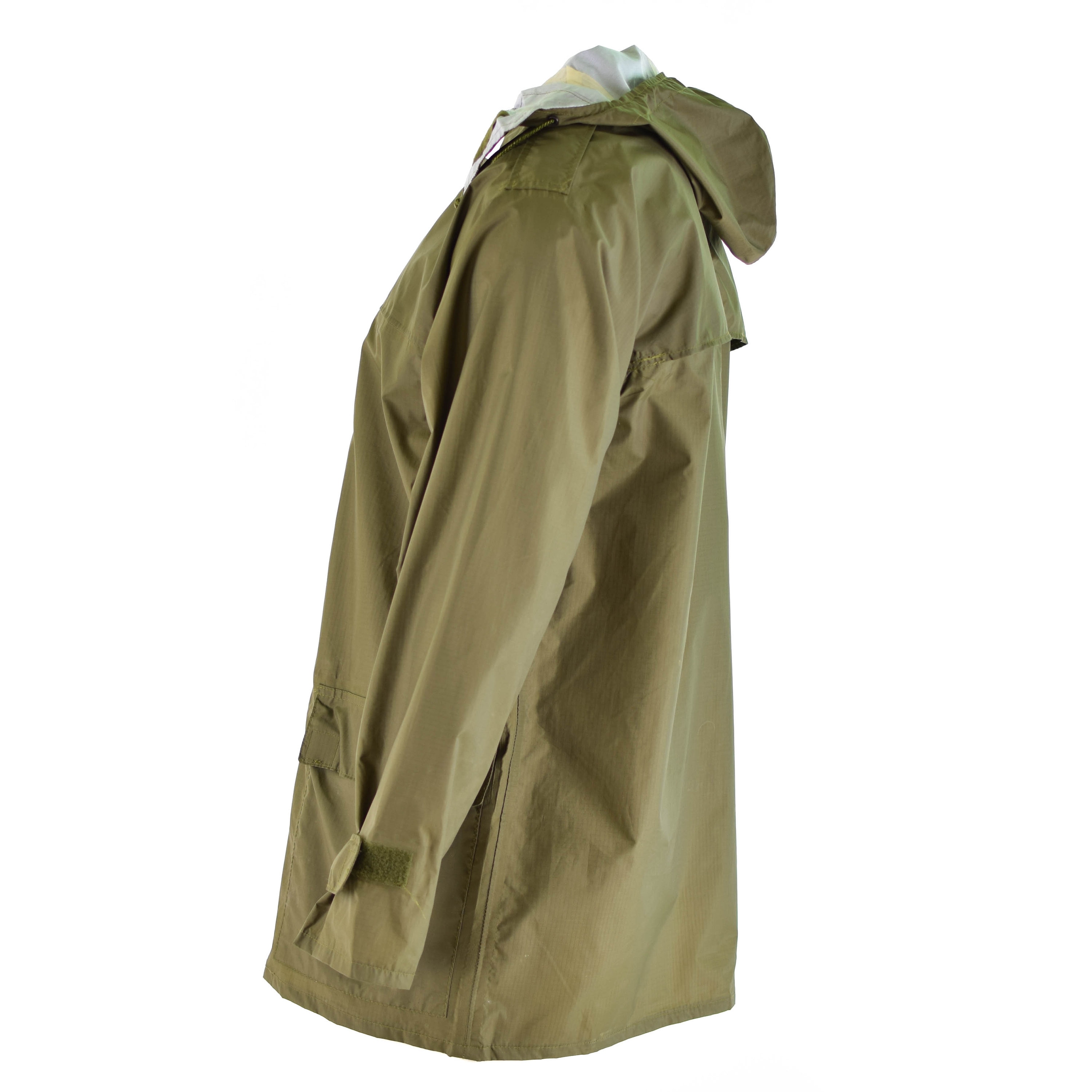 Genuine Danish army O.D wet weather jacket waterproof hooded rain coat ...