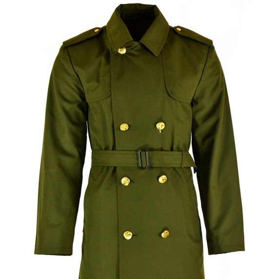 Raincoat Military Army Sweden Long NEW Issue Trenchcoat CZ Genuine - Olive Coat Czech Etsy