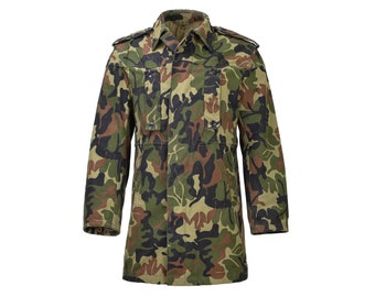 Original Romanian military parka M93 camo leaf hooded long jacket tactical NEW