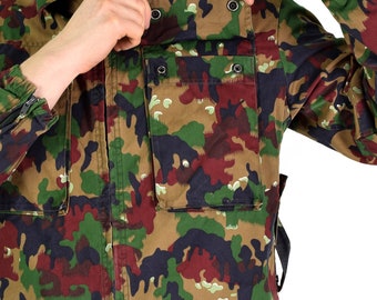 Original Swiss Army Jacket M83 Combat Field Alpenflage Camo Jacket