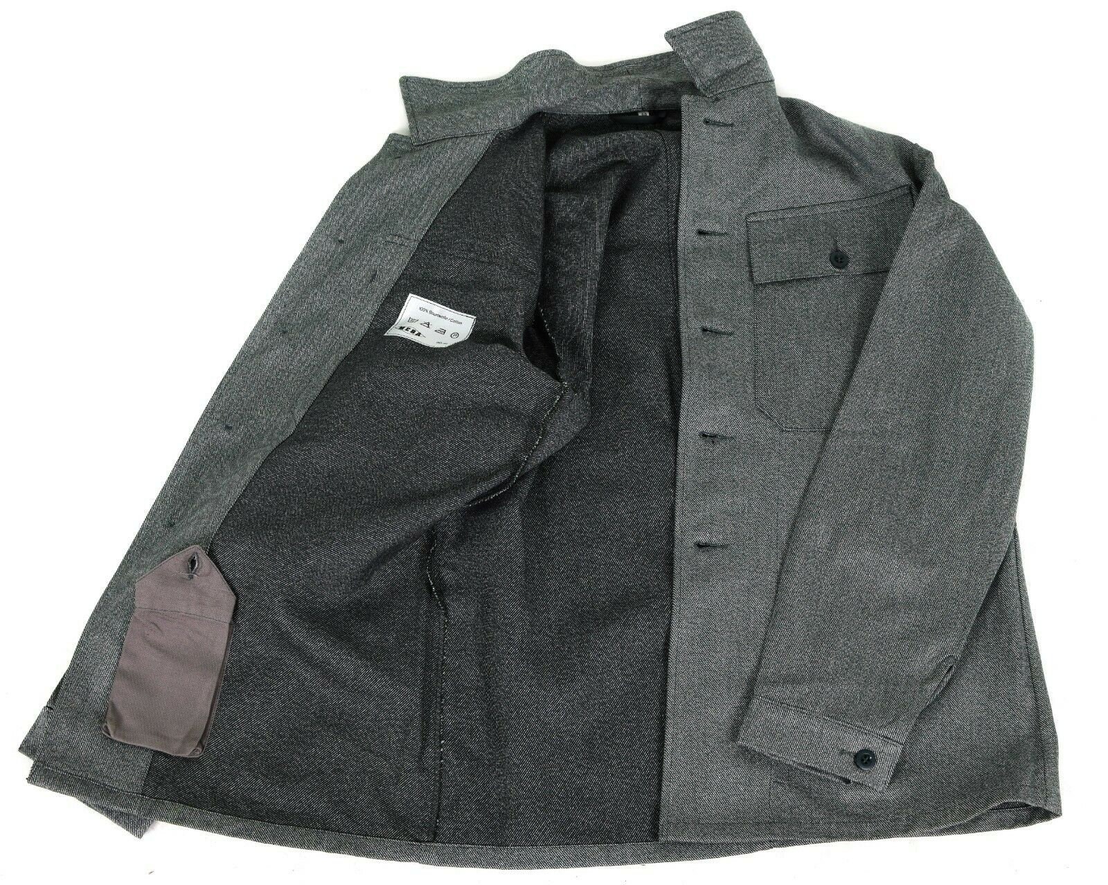 Genuine swiss army work jacket denim military jacket grey vintage