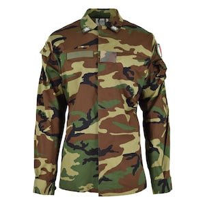 Original Italy military combat jacket lightweight woodland camo army surplus NEW