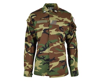 Original Italy military combat jacket lightweight woodland camo army surplus NEW