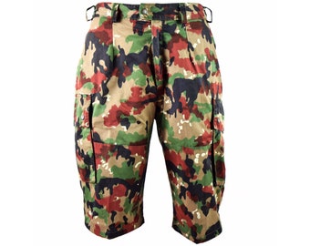 Original Swiss army shorts M83 combat field Alpenflage Camo cargo shorts