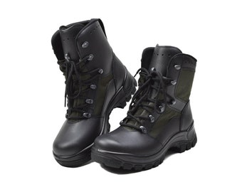 Genuine German Military combat boots breathable leather textile tactical summer field footwear NEW