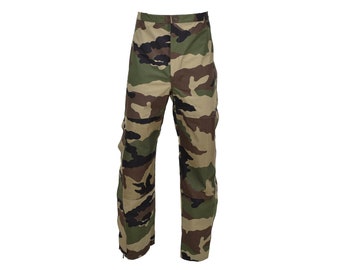 Original French military rain pants waterproof trilaminate trousers braces NEW