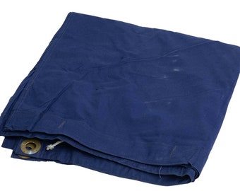 Genuine Romanian army shelter waterproof tarpaulin tent blue poncho 180 x 180 cm Romania military surplus gear